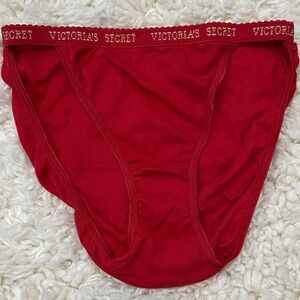 NewVictoria's Secret Red & gold size M vintage Y2K high waist string panty